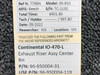 Continental 96-950004-31 USE 96-950004-119 Continental IO-470-L5 Exhaust Riser Center RH