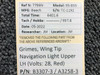 B3307-3 / A3258-3 Grimes Wing Tip Navigation Light Upper LH W/ Lens (28V) BAS Part Sales | Airplane Parts