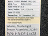 HR-DF-14/28 Whelen Strobe Light Beacon Assembly (Volts: 14/28)