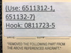 Cessna Aircraft Parts 0891107-4 / 0811724-17 Cessna 310Q Foul Weather Window W/ Handle and Hook
