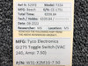 Tyco Electronics W31-X2M1G-7.50 Tyco Electronics GI275 Toggle Switch VAC 240, Amps 7.50