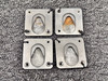 68096-000 Piper PA34-300T Seat Attachment Rear Plate Set of 4