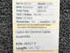 48417-3 Rockwell 112A Cabin Air Control Cable Assembly (Length: 60-1/4") BAS Part Sales | Airplane Parts