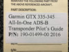 Garmin 190-01499-00 Garmin GTX 335-345 All-In-One ADS-B Transponder Pilot's Guide 2016 
