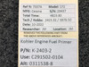 Kohler K-2403-2 (USE: C291502-0104) Kohler Engine Fuel Primer Assembly 