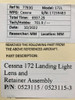 0523115, 0523115-3 Cessna 172L Landing Light Lens & Retainer Assembly
