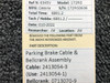 2413054-3 (USE: 2413054-1) Cessna 172RG Parking Brake Cable & Bellcrank Assy