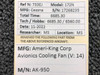 Ameri-King AK-950 Ameri-King Corp Avionics Cooling Fan (Volts: 14) 