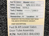 NAS361-84L690 Cessna 421C Cabin Door Tube Assembly Lower Forward & AFT