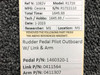 1460320-1, 0441564 Cessna R172K Rudder Pedal Inbd or Outbd W/ Link and Arm