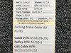 0510105-232, S1710-1 Cessna R172K Parking Brake Cable W/ Pulley