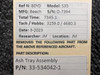 Beechcraft Parts 33-534042-1 Beechcraft S35 Ash Tray Assembly 