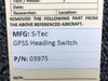 S-Tec Aviation Parts 03975 S-Tec GPSS Heading Unit Switch (Minus Connector) 