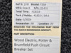 Wood Electric / Mechanical Products 435-205-104 Wood Electric, Potter and Brumfield Push Circuit Breaker (Set of 27) 