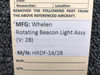 Whelen HRDF-14/28 Whelen Rotating Beacon Light Assembly (Volts: 28) 