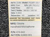 474-642 (Alt: 62800-001) Piper PA28RT-201T Handheld Microphone Assembly
