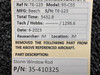 Beechcraft Parts 35-410325 Beechcraft 95-C55 Storm Window Rod 