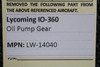 Lycoming Aircraft Engines & Parts LW-14040 Lycoming IO-360 Oil Pump Gear 