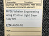 Whelen A650-PG Whelen Wing Position Light Base Assembly RH 