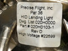 PAR36 Precise Flight HID Landing Light Set with Ballast and Taxi Light