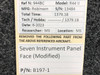 B197-1 Robinson R44II Seven Instrument Panel Face (Modified)