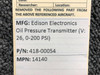14140 (Alt: 418-00054) Edison Electronics Oil Pressure Transmitter (26V)