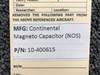 10-400615 Continental Magneto Capacitor (New Old Stock)