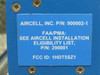 Aircell 900002-1 Aircell Air Antenna Telephone Transceiver with Tray 