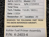 K-2403-4 Kohler Fuel Primer Assy