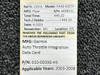 Garmin 010-00330-H5 Garmin Autothrottle Integration Data Card (Applicable Years: 03-08) 