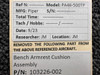 103226-002 Piper PA46-500TP Bench Armrest Cushion Assembly
