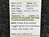 W31-X2M1G-10 Potter and Brumfield Toggle Switch Circuit Breaker (10A)