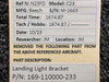 169-110000-233 Beechcraft C23 Landing Light Bracket