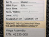 42235-000 Piper Hinge Assembly