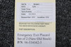 96-534042-3 Beechcraft Emergency Exit Placard Set of 2 (New Old Stock)