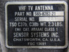 Sensor Systems S65-8282-21 Sensor Systems VHF TV Antenna 