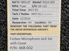 468-002 Forbes Microphone Jack Set with Cover