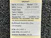 0511497-1 (Use: 0511497-3) Cessna 172K Bulkhead Assembly (STA: 44.00, Zinc)