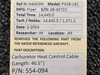 554-094 Piper PA28-181 Carburetor Heat Control Cable (L: 46.5)