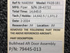 79445-013 Piper PA28-181 Bulkhead Aft Door Assembly