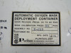 Puritan-Zep Z-613 Puritan-Zep Automatic Oxygen Mask Deployment Container 