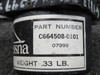 C664508-0101 Cessna Clock Indicator