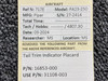 16853-000 (Use: 31108-003) Piper PA23-250 Tail Trim Indicator Placard