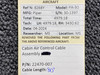 22470-007 Piper PA30 Cabin Air Control Cable Assembly (Length: 80”)