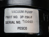 30-164-F Pesco Vacuum Pump with Yellow Tag