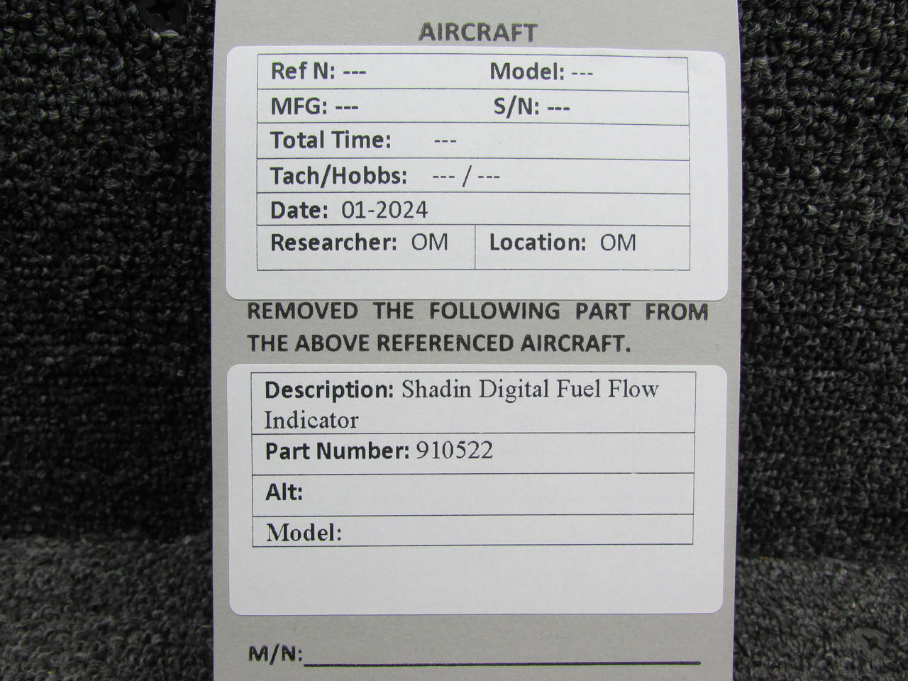 910522 Shadin Digital Fuel Flow Gauge