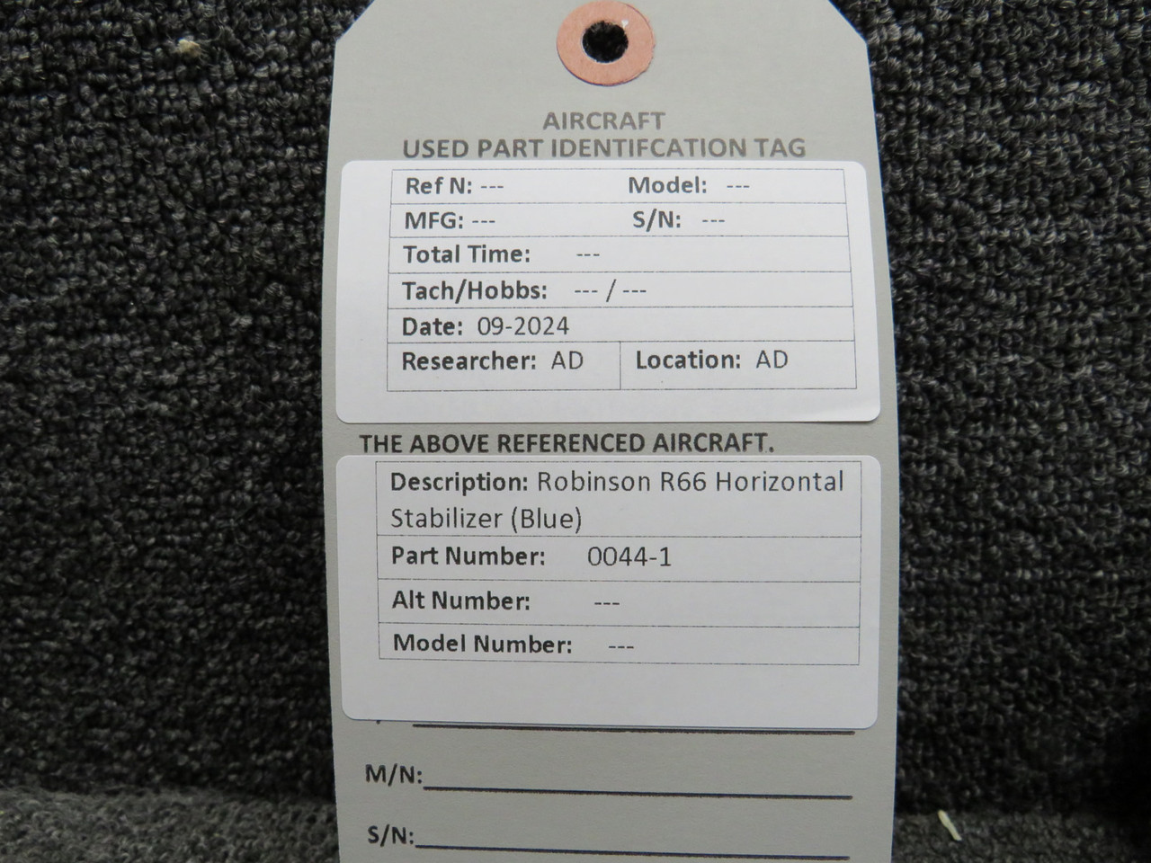 0044-1 Robinson R66 Horizontal Stabilizer (Blue) For Sale