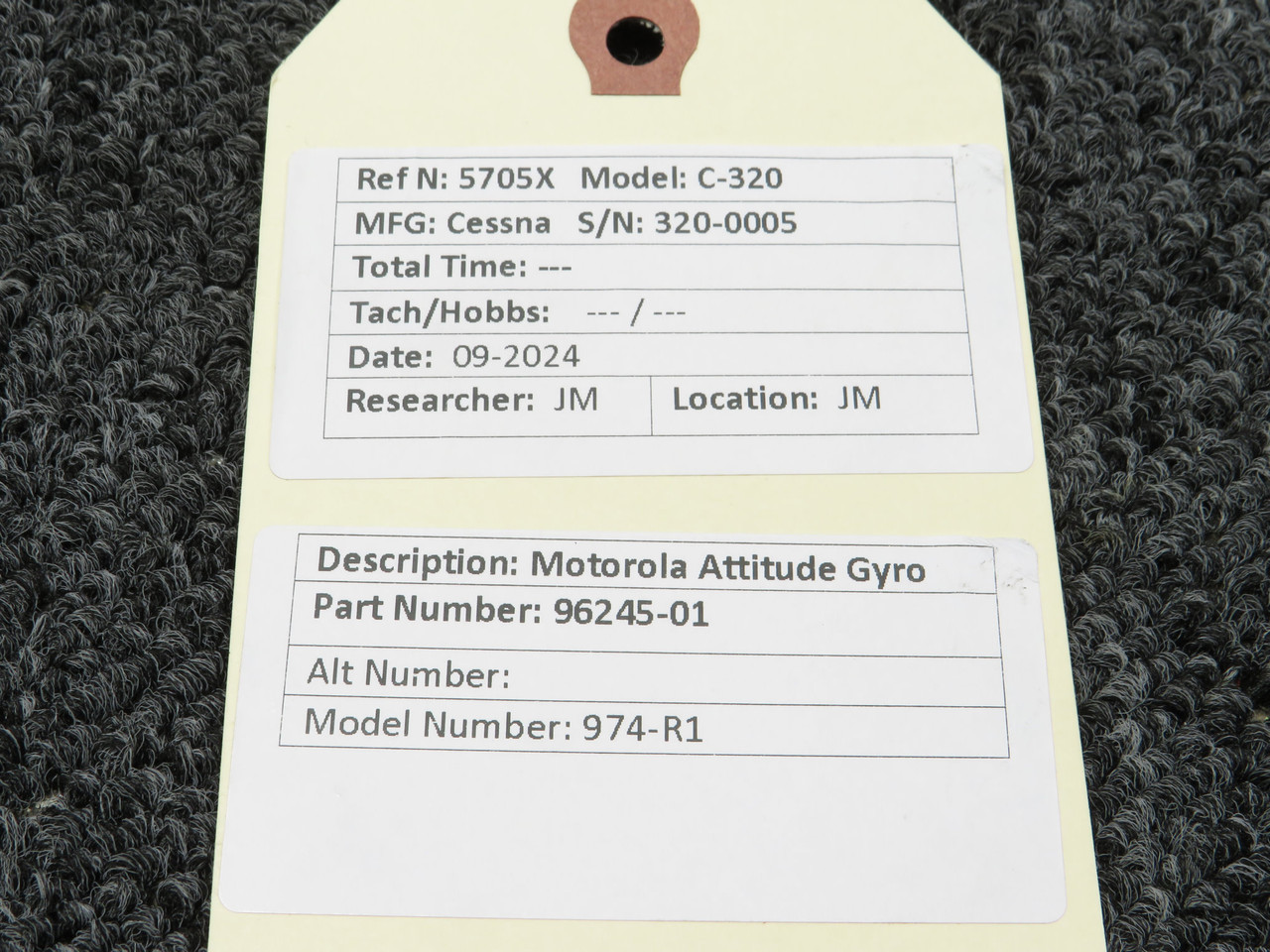 96245-01 Motorola Aviation 974-R1 Attitude Gyro Unit