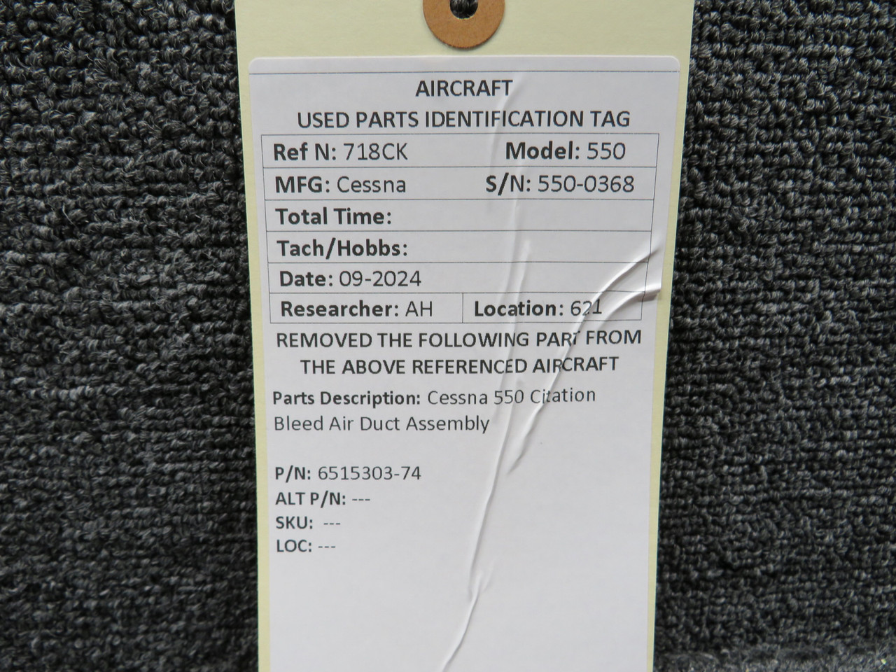 6515303-74 Cessna Citation 550 Air Bleed Duct