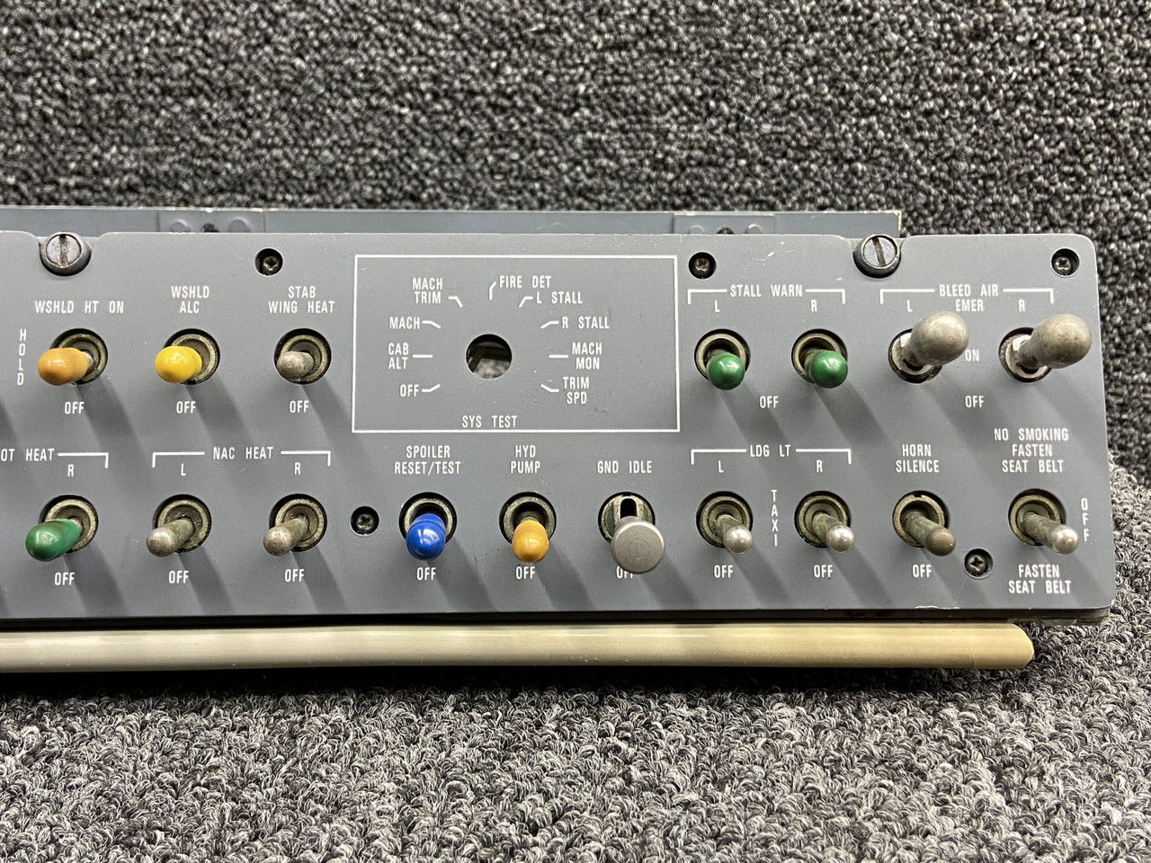 5489119-12 Lear Jet 55 Center Switch Panel Assembly For Sale